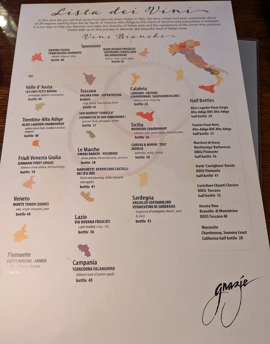 Menu Grazie Ristorante Italiano Southcenter-3